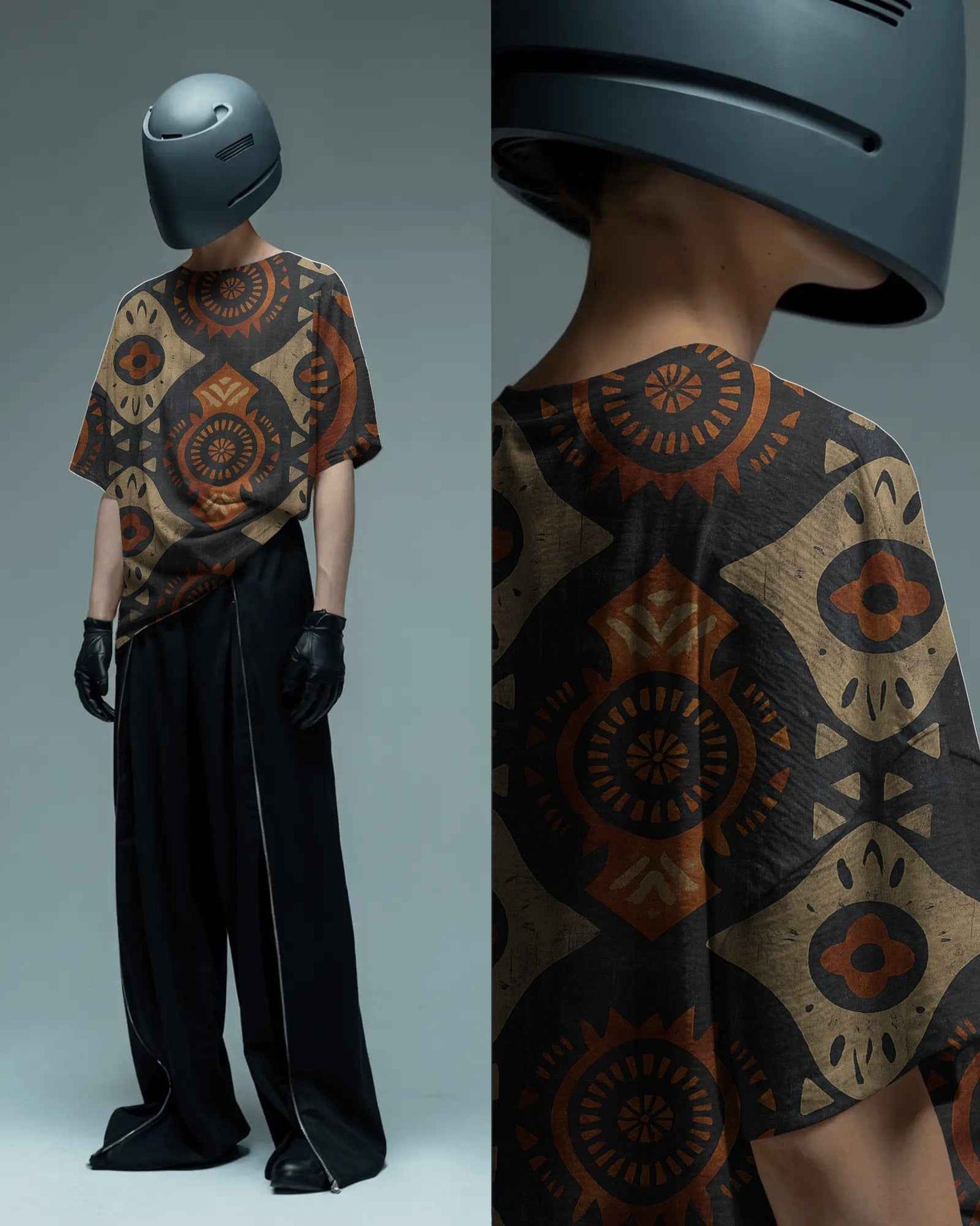 Unisex Tribal Tapestry Oversized Tee