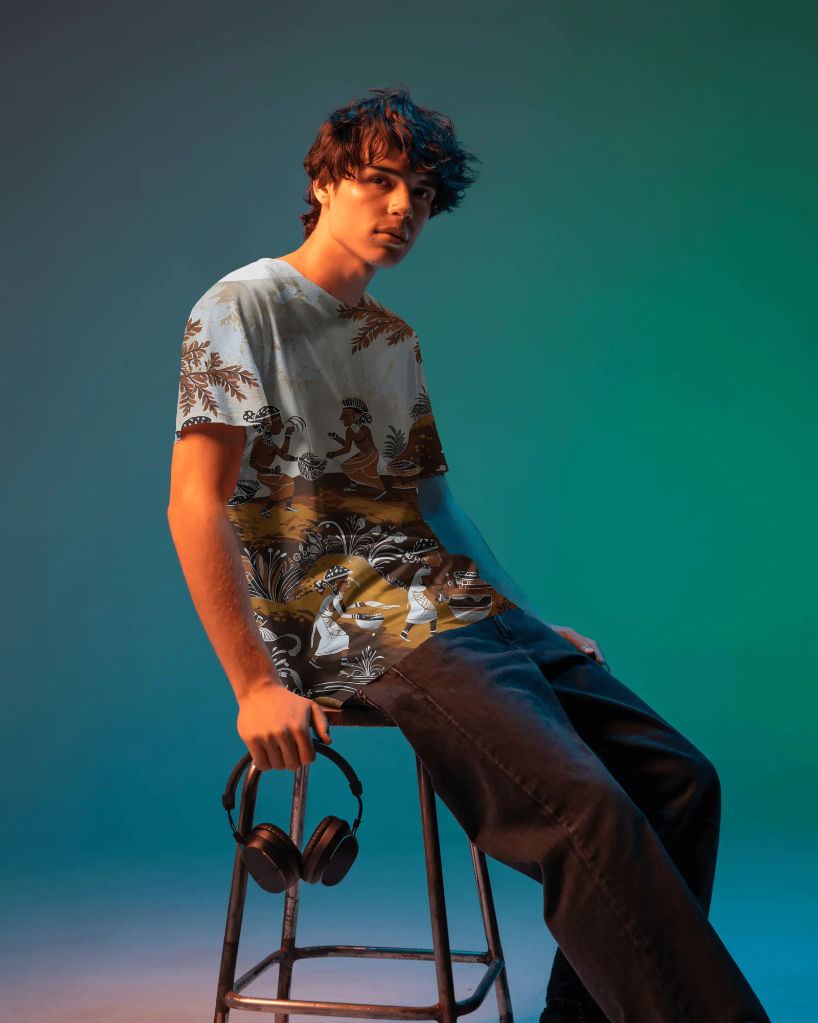 Unisex Warli Oversized Tee