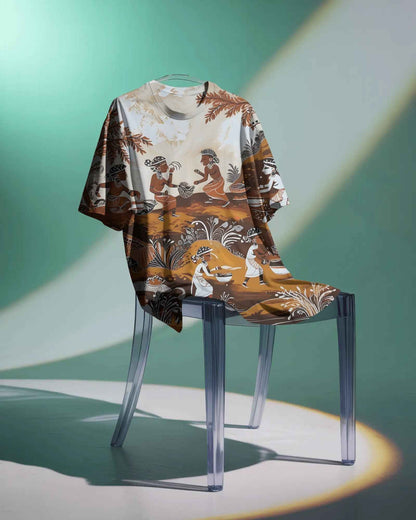 Unisex Warli Oversized Tee