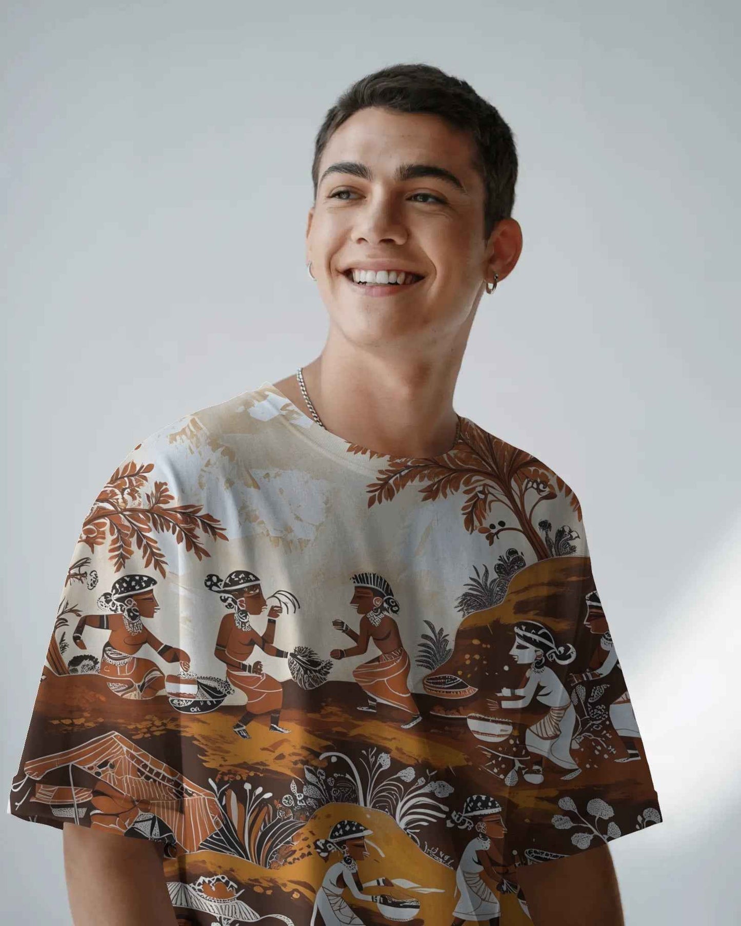 Unisex Warli Oversized Tee