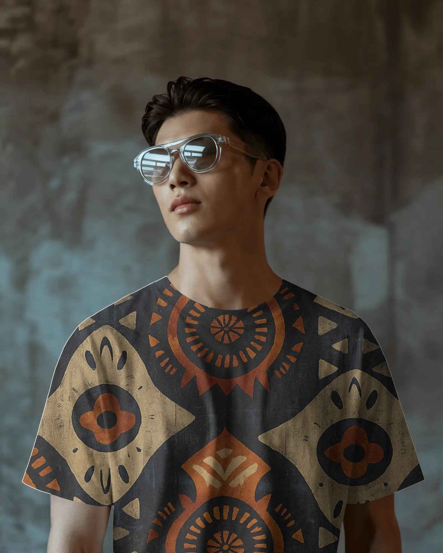 Unisex Tribal Tapestry Oversized Tee