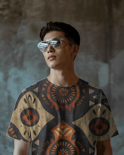 Unisex Tribal Tapestry Oversized Tee