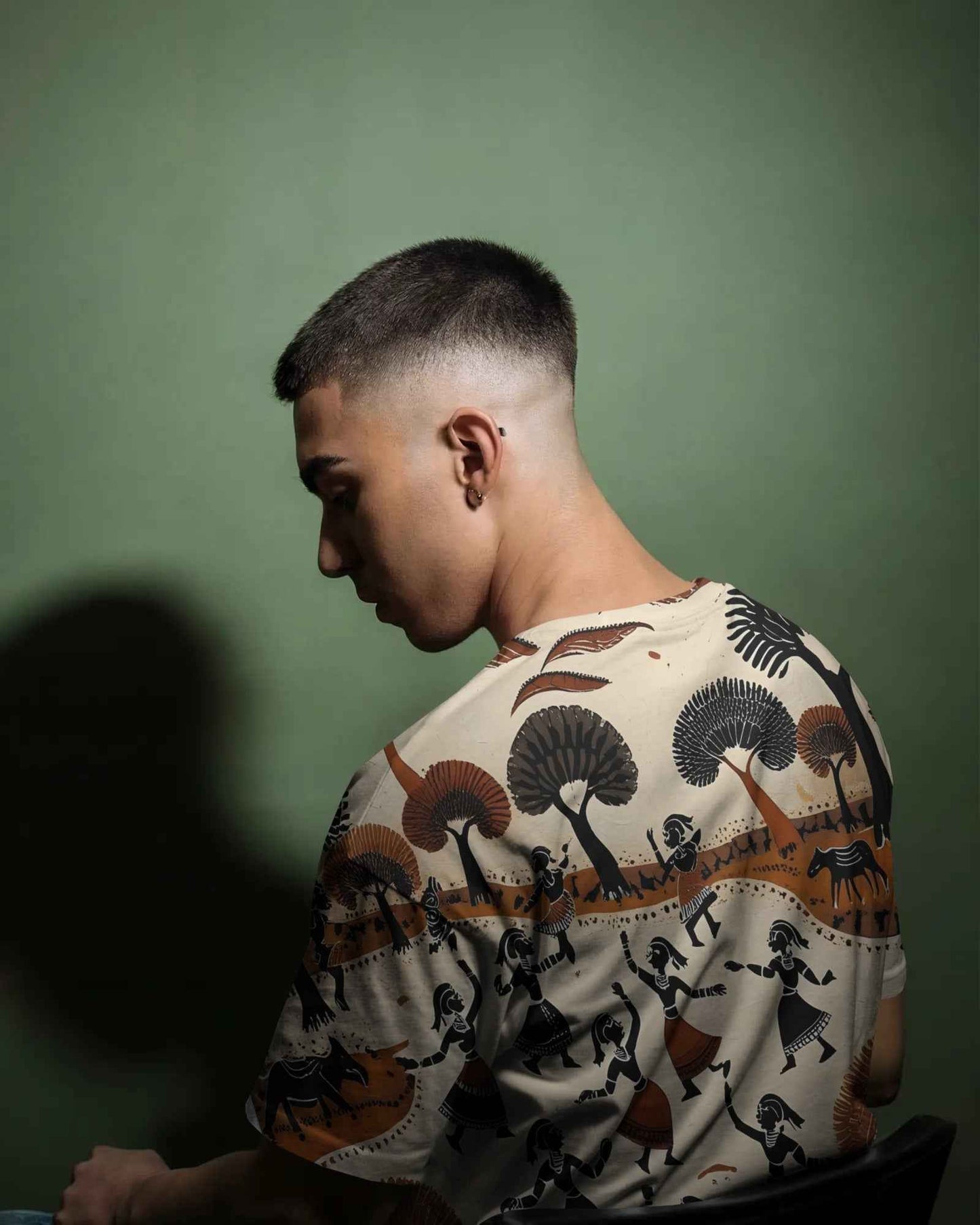 Unisex Warli Dance Oversized Tee