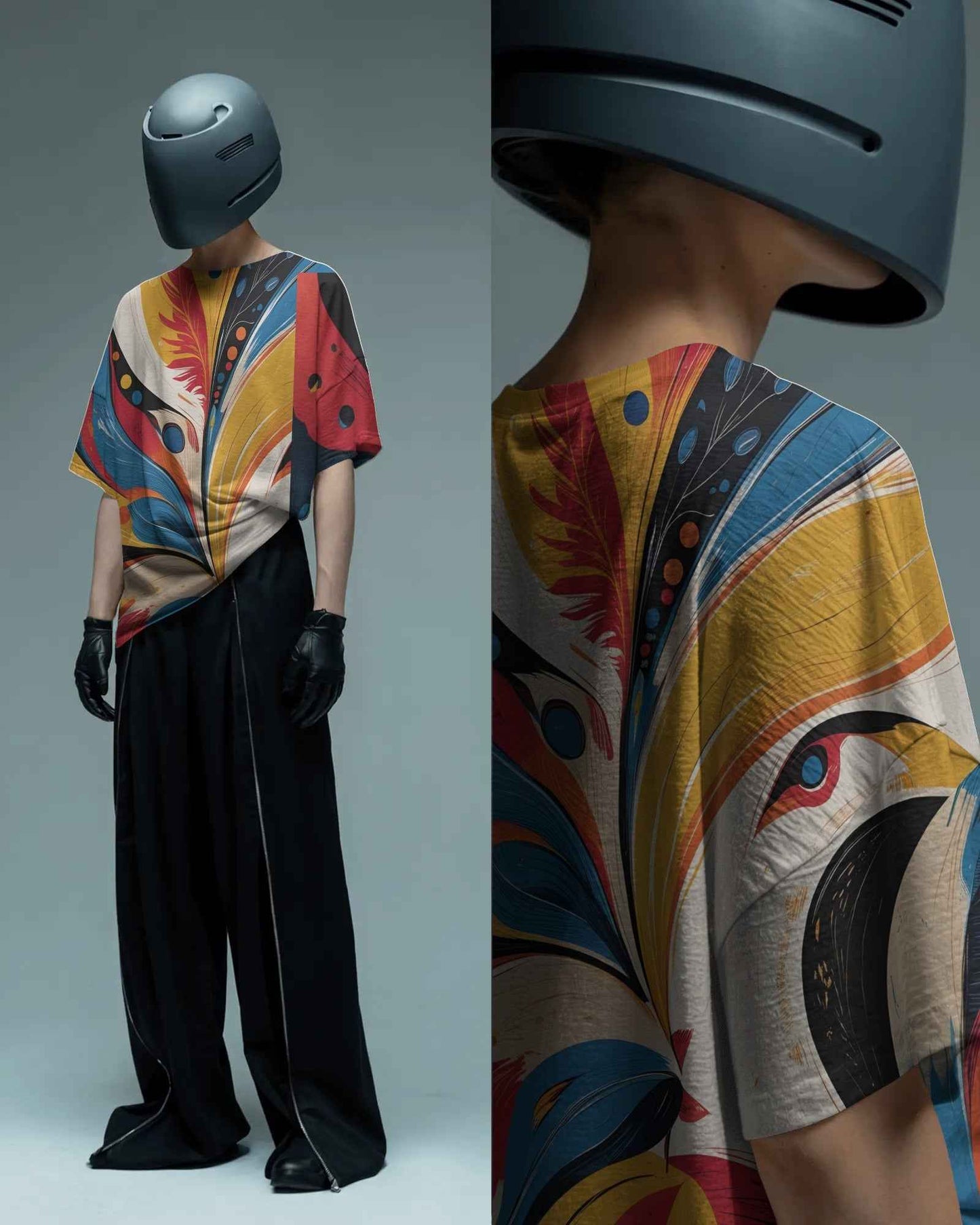 Unisex Saura Art Oversized Tee