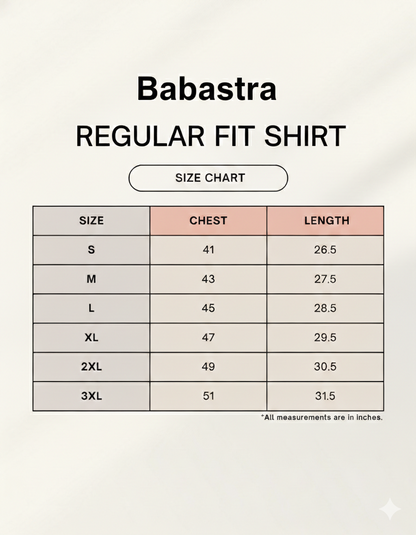 Babastra Men’s Premium Regular Fit Shirt